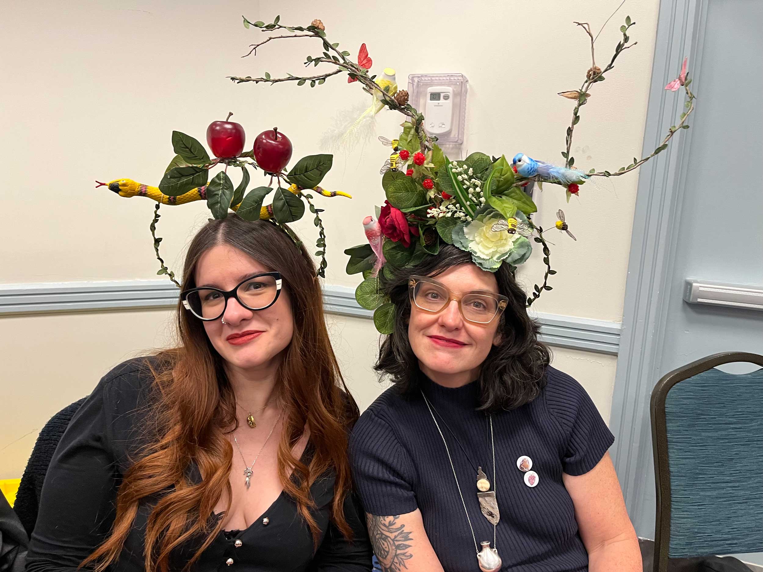 Maria Alviz Hernando as Judgement, and Stacey Williams-Ng as the Word, Opening Ceremony, StaarCon 5.