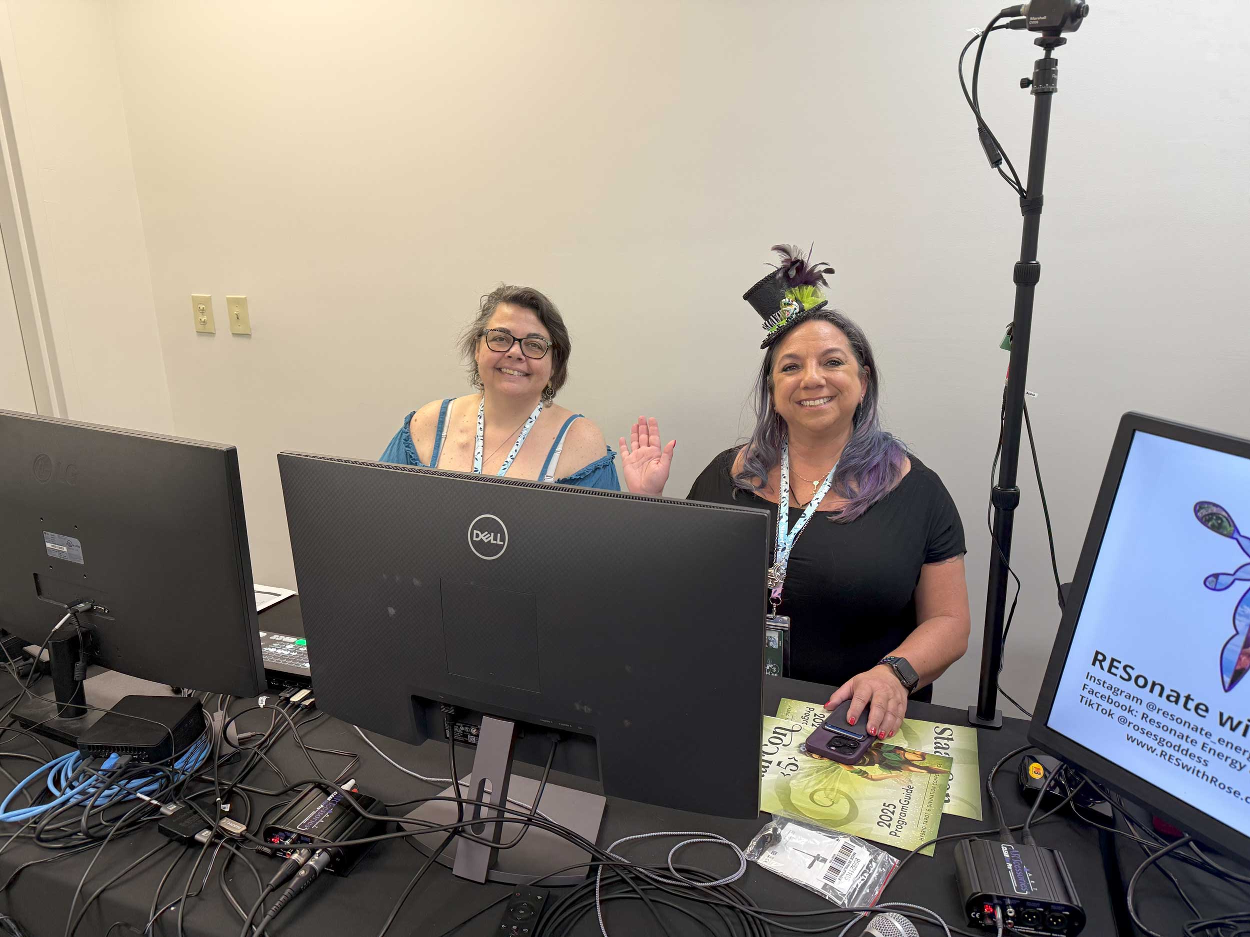 Stacy and Jen volunteering at StaarCon 5.